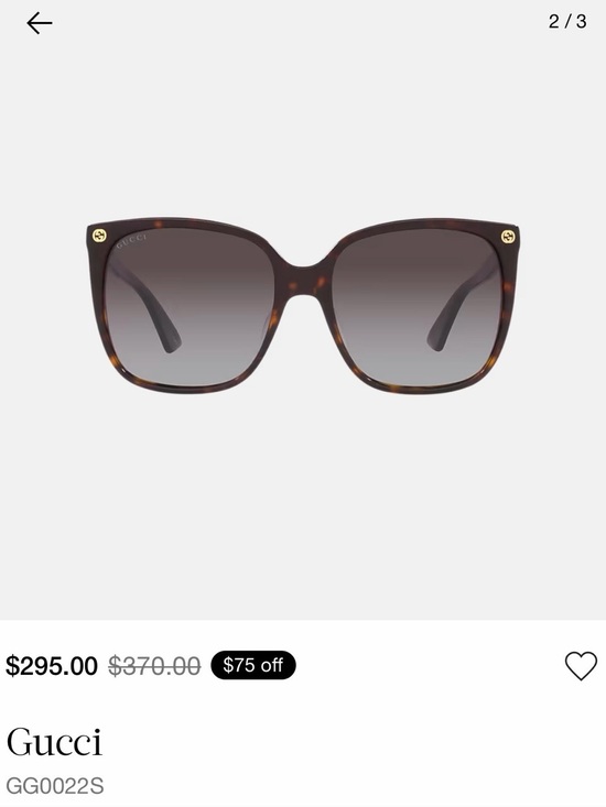 Gucci Tortoiseshell Square Sunglasses with Gold Logo - Brown Gradient Lenses main image 6